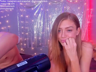 thejohnnystone clear chick caresses the clitoris