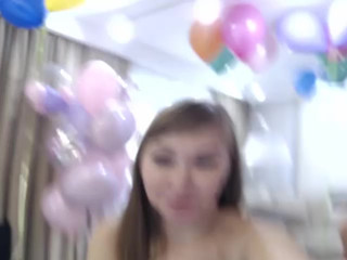 SofiaMoore slut in stockings fucks clit