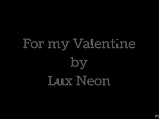 LuxNeon Stylish blonde exudes on the couch