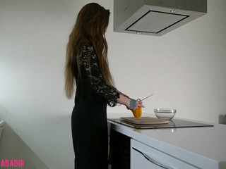 Marcelin Abadir luscious doll sits on dildo