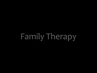 Family Therapy in oil shows a graceful body