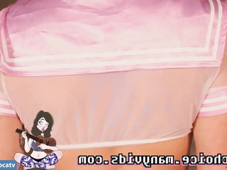 Emma Choice sexy lady fucks shaved holes