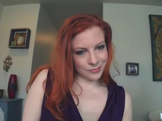 Lady Fyre hot chick caresses vaginal opening