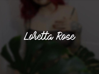 Loretta Rose showy babe having fun with glass dick