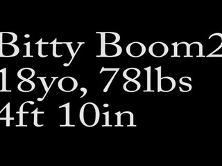 BittyBoom attractive chick diligently licks dildo