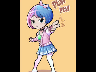 Lana Rain the charming doll fun dancing in front of the camera