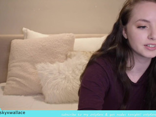 skywallace charming babe shows off beautiful sissy