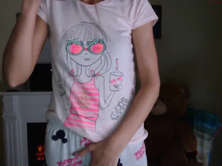 mollylittleshy blonde harlot caresses boobs