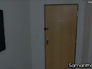 Samantha-Shy mydirtyhobby bitch in red lingerie