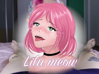 Leah Meow sultry nipple jumps on dildo