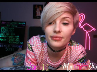 Mykinkydope gorgeous bitch strips and jerks off