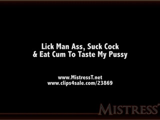 clips4sale Mistress T - lick man ass suck cock and eat cum to taste my pussy 720p