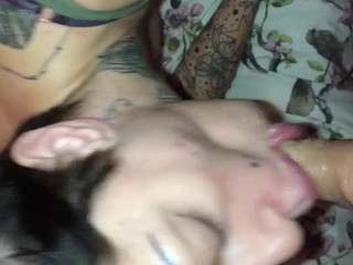 Jay Honeywood  buxom cutie is played with dildo