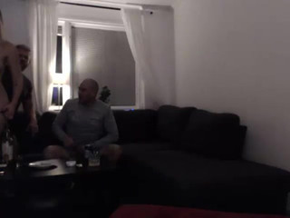 swedishhotcouple caresses shaved pussy