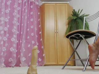 bigbootymilf feet job with nude feet n 8 inches heels