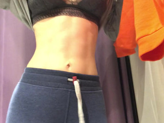 Stella Cox -Bikini try on in the changing room