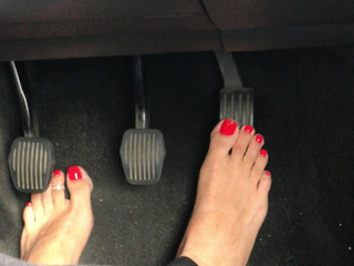 Charley Atwell -This ones for the bare foot lovers! Me driving barefoot