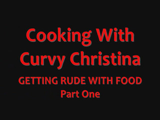 Christina X manyvids hot lady squeezes tits in the kitchen