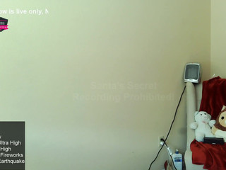 santasecret busty brunette sucks dildo