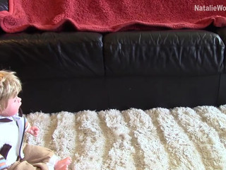 natalie wonder shines pussy and caresses big tits