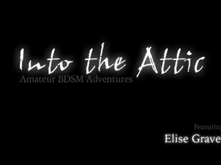 into the attic Cute little girl