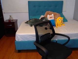 soyannie cute little doll caresses big boobs