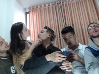 fiotti busty hottie caresses shaved pussy