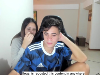 andrewplusgirls cute blonde girl got herself a finger on the couch