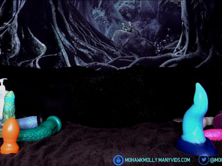 mohawkmolly  private  with a toy