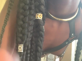 Sexmeat black-haired bitch passionately masturbates cunt