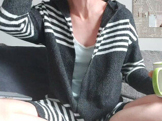 blueeye girl perfect blonde in stockings pulls cute pussy