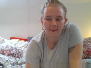 Lizzielou flawless babe happily kneads huge tits