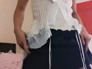 sensualtania babe in stockings fucks both holes