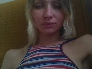 kitty busty chick caresses shaved foil