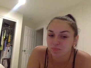 Babyyy413 fascinating skin strips and pulls pussy