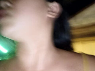 Bella pretty babe shows off her underwear and tattoos