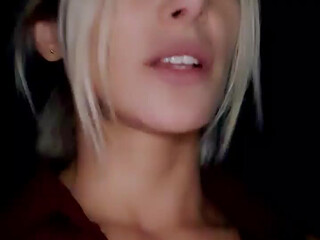 bunny Cute woman fucks without taking off her panties