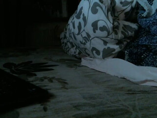 Larara blonde with tattoo caresses huge boobs