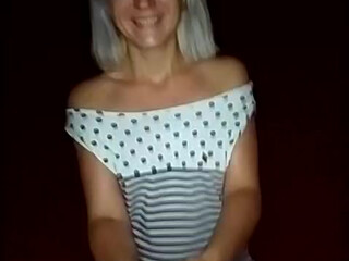 Marushka skinny chick masturbates through her pussy panties