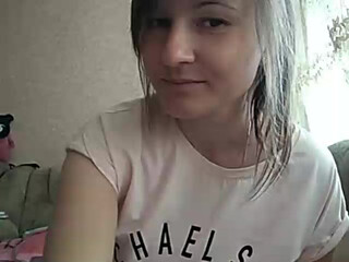 SweetKrisOh attractive slut caresses shaved cunt