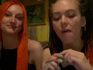 Treshgirls excellent skin sucking rubber penis