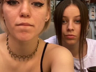 TreshGirls babe in stockings fucks both holes