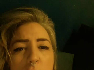 Vampora19777 black-haired handjob lying on the couch