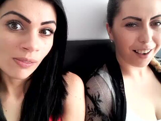 your sexy babe caresses fingers