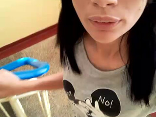 your charming bitch jerks pussy and cums