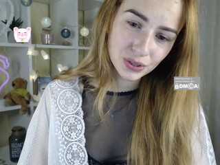 MollyMae tender blonde squeezes boobs