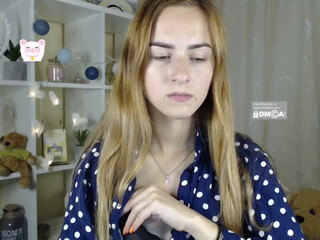 MollyMae busty blonde gently masturbates cunt