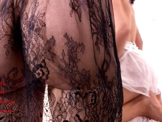 asian couple dark haired woman masturbates with sex toys