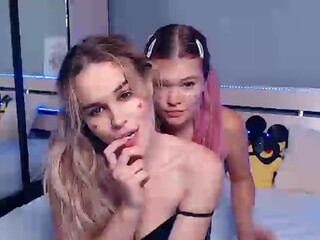 AstonRebeka hot brunettes show shaved holes