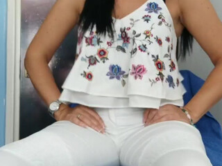 carma bella1 openwork blonde erotically moving in front of the camera